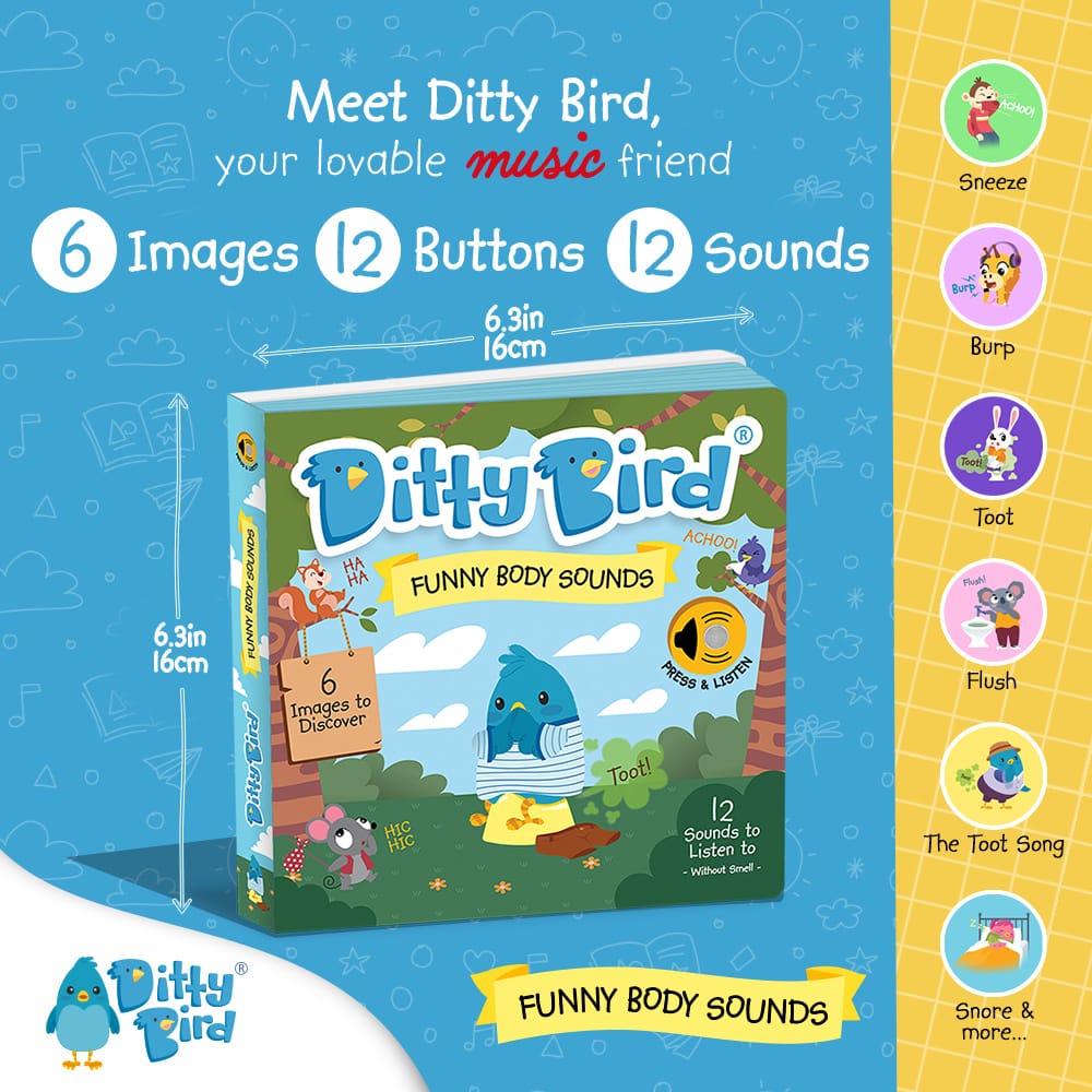 Ditty Bird Musical Books - Funny Body Sounds - Image 2