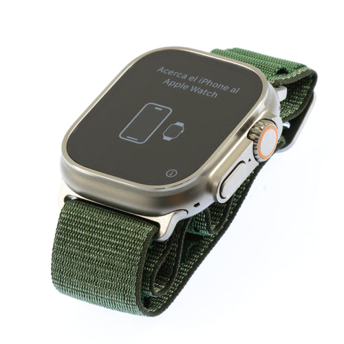 Apple Watch Ultra GPS+Cel 49MM - Green Alpine Loop - Med - Titanium - MQEW3LL/A - Image 3