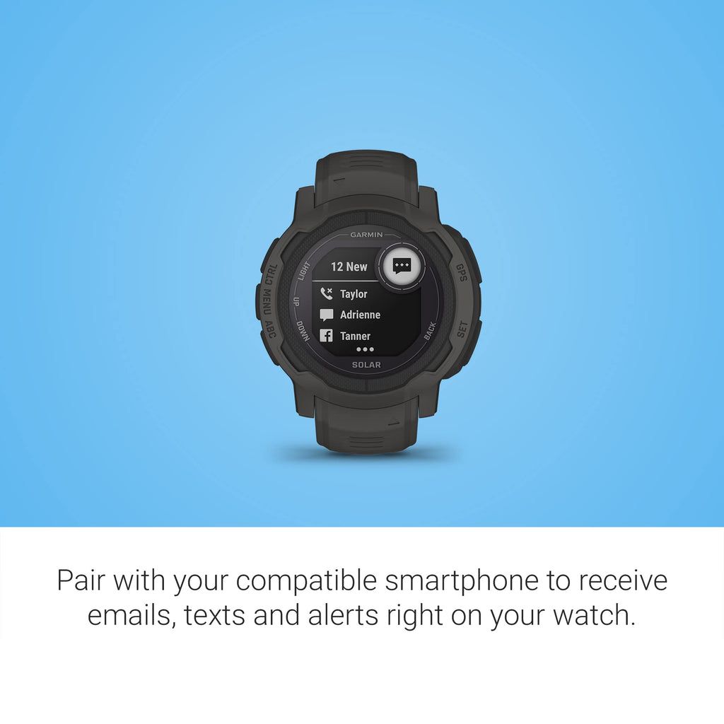 Garmin - Instinct 2 Solar 45 mm Smartwatch Fiber-reinforced Polymer - Graphite - 010-02627-10 - Image 6