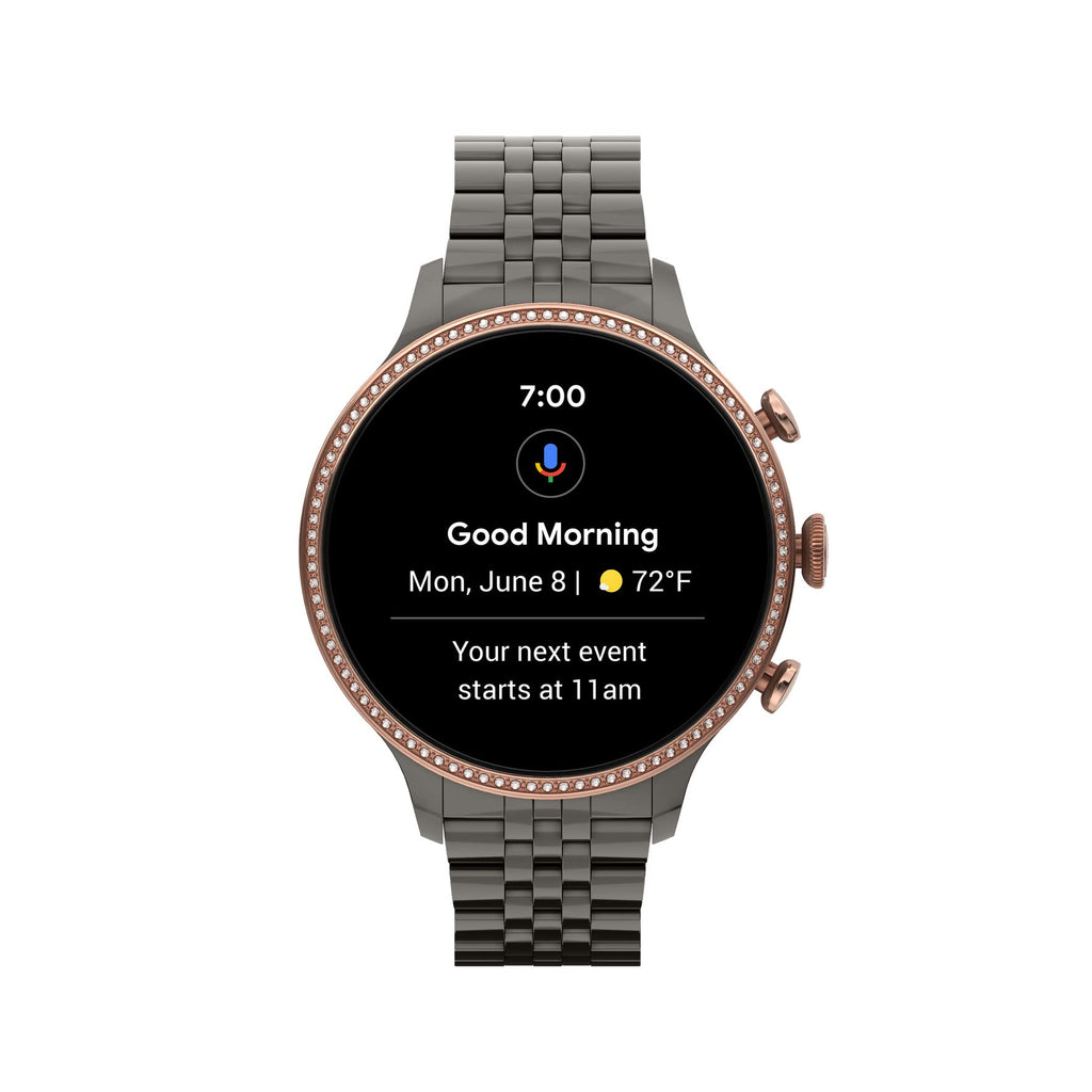 Fossil - Gen 6 Smartwatch 42mm Gunmetal Stainless Steel - Gunmetal/Rose Gold - FTW6078V - Image 6