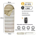 ]Thickened Waterproof Cotton Sleeping Bag - Light Sand 1.2kg
