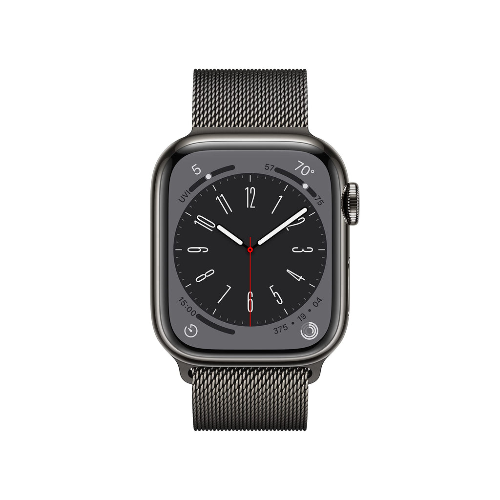 Apple Watch Series 8 GPS+Cell 41MM Stainless Case Milanese Loop - Graphite - MNJL3LL/A - Image 2