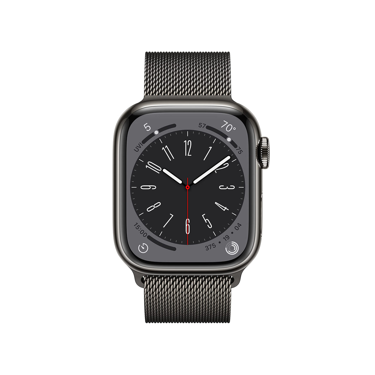 Apple Watch Series 8 GPS+Cell 41MM Stainless Case Milanese Loop - Graphite - MNJL3LL/A - Image 2