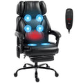 High Back Vibration Massage Office Chair with Heat, Reclining Back & Footrest - Image 9