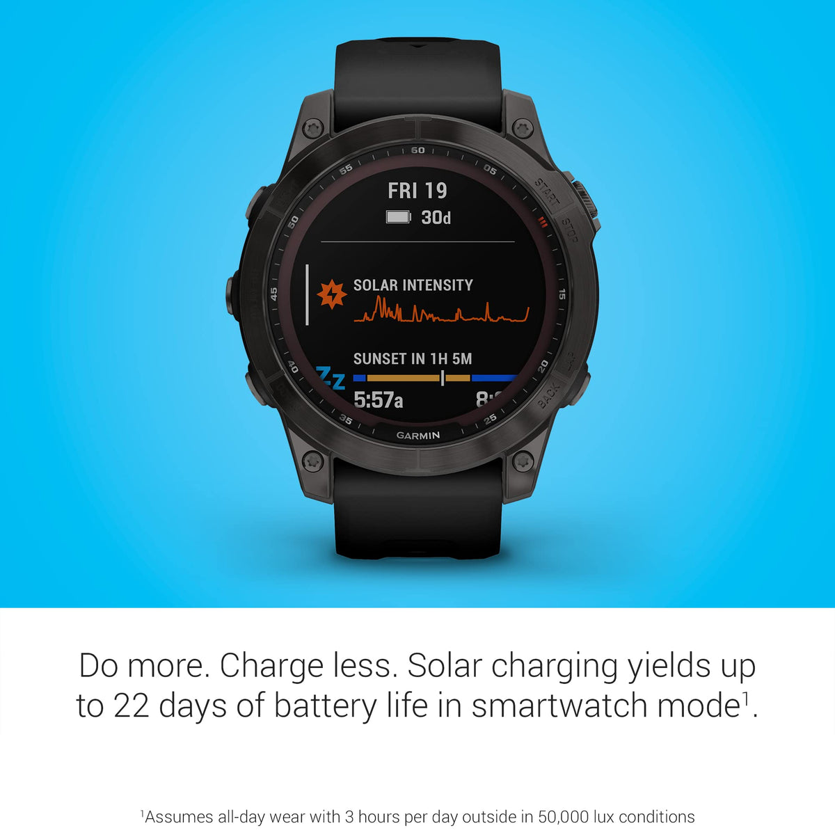 Garmin fenix 7 Solar GPS Smartwatch 47mm - Slate Gray - 010-02540-10 - Image 3