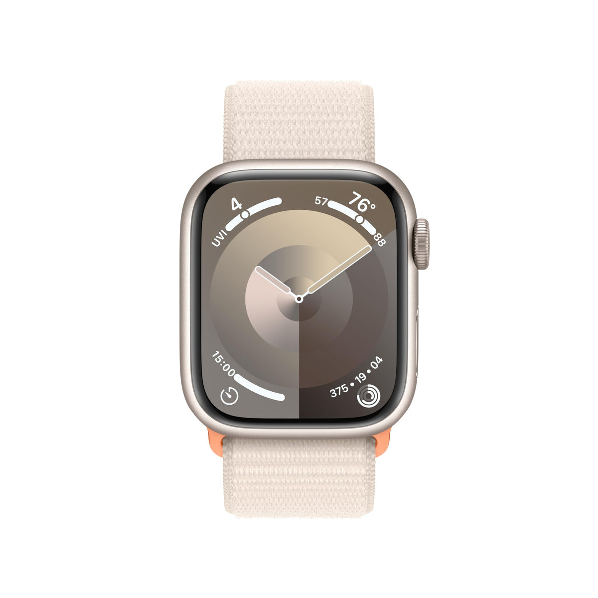 Apple Watch Series 9 (GPS) 41mm Aluminum Case with Starlight Sport Loop - Adj - Starlight - MR8V3LL/A - Image 2