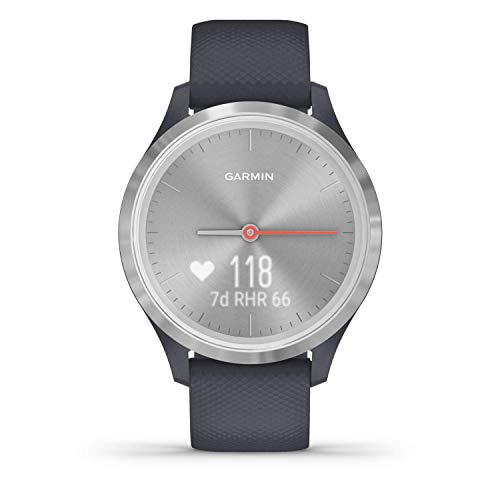 Garmin vivomove 3s Hybrid Smartwatch Silver with Granite Blue Bnad - 010-02238-00 - Image 2