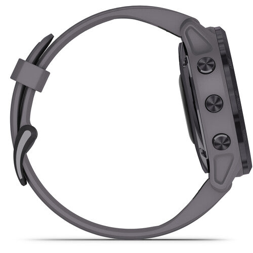 Garmin fenix 6 Multisport GPS Smartwatch 42mm, Solar, Amethyst Steel Shale Gray Band - 010-02409-14 - Image 4