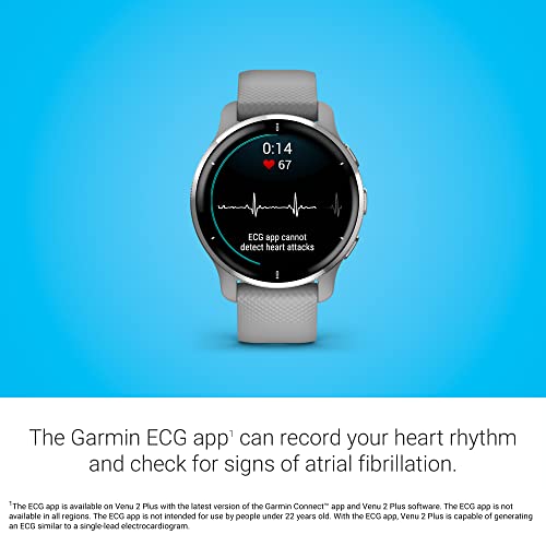 Garmin Venu 2 Plus GPS Smartwatch 43 mm Silver with Gray Band - 010-02496-00 - Image 4