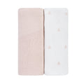 Ely's & Co. 2 Pack Changing Pad Covers - Gingham Bear Collection - Pink