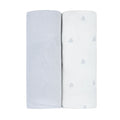 Ely's & Co. 2 Pack Crib Sheets - Gingham Bear Collection - Blue