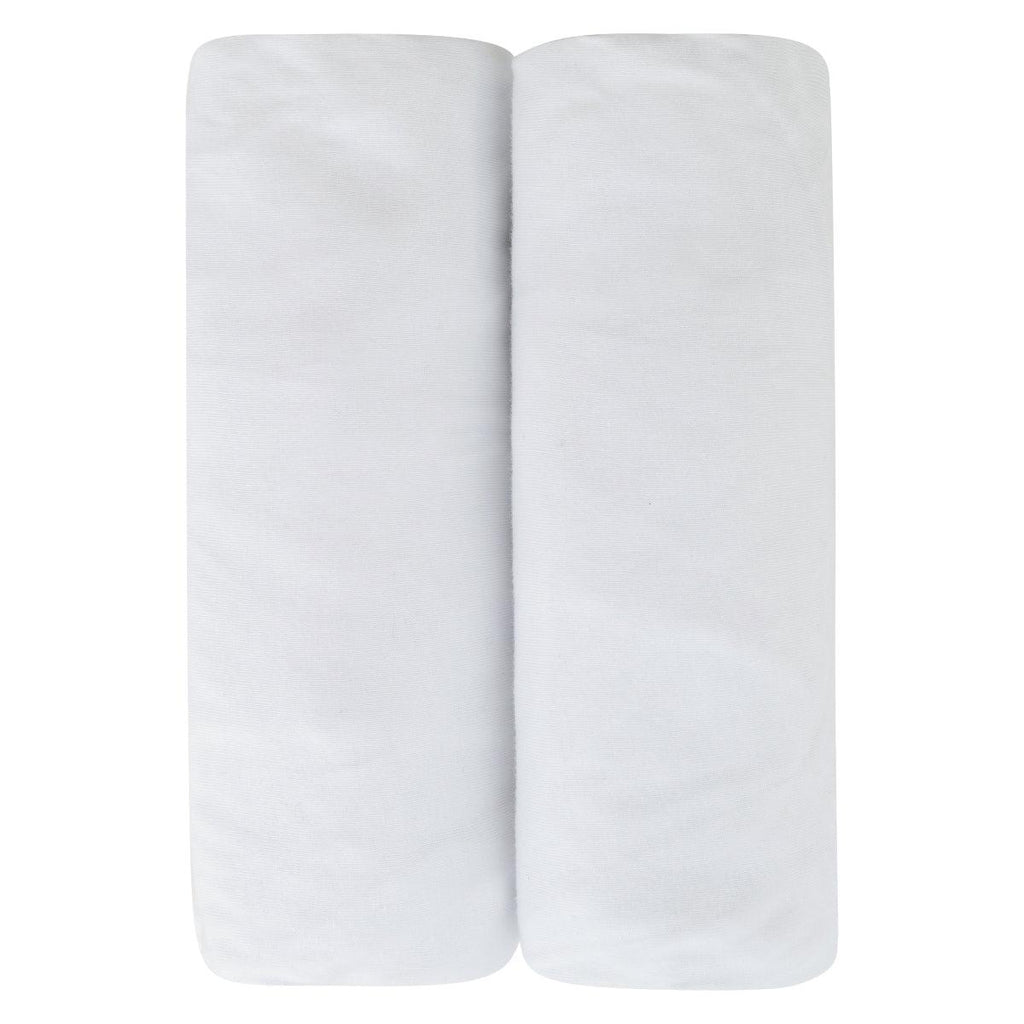 Ely's & Co. 2 Pack Pack n Play Sheets - Solid White - Image 2