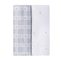 Ely's & Co. 2 Pack Waterproof Crib Sheets - Floral Plaid Collection - Blue