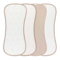 Ely's & Co. 4 Pack Absorbent Burp Cloths - Gingham Bear Collection - Tan