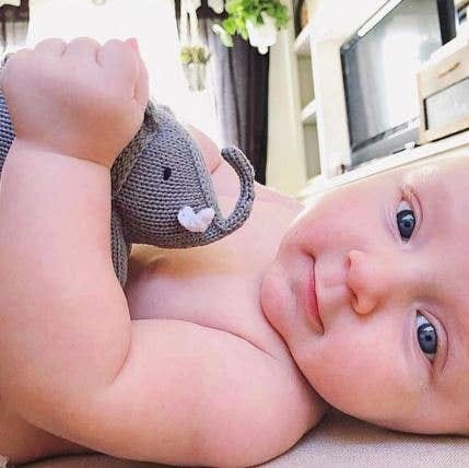 Estella Baby Rattle Toy - Elephant Rattle (Handmade) - Image 2