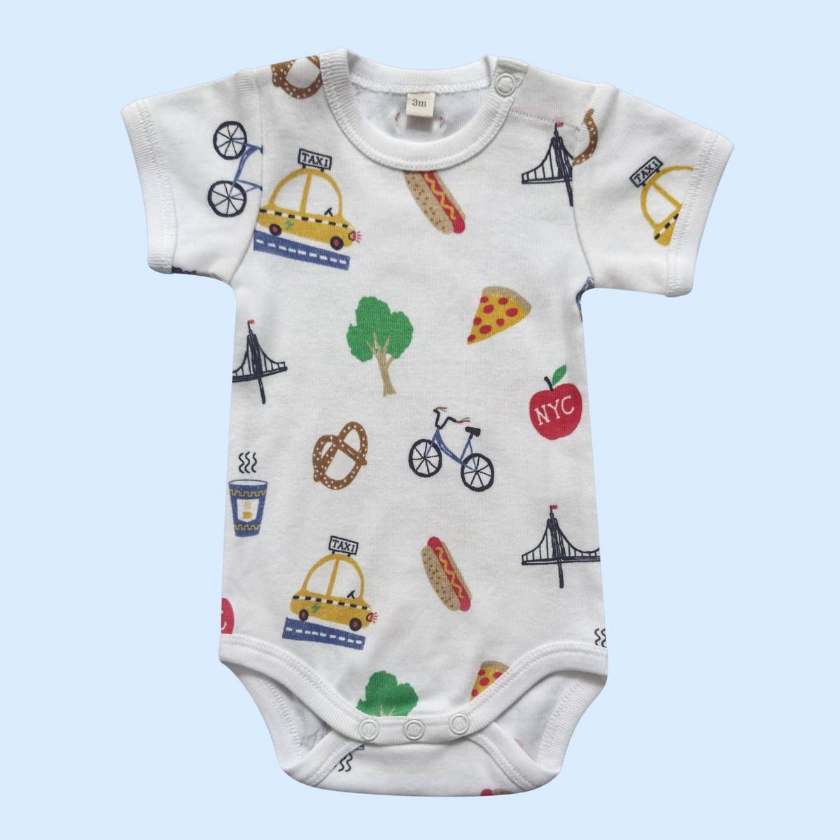 Estella Organic Baby Onesie – NYC Print Gift - 3-6M - Image 2