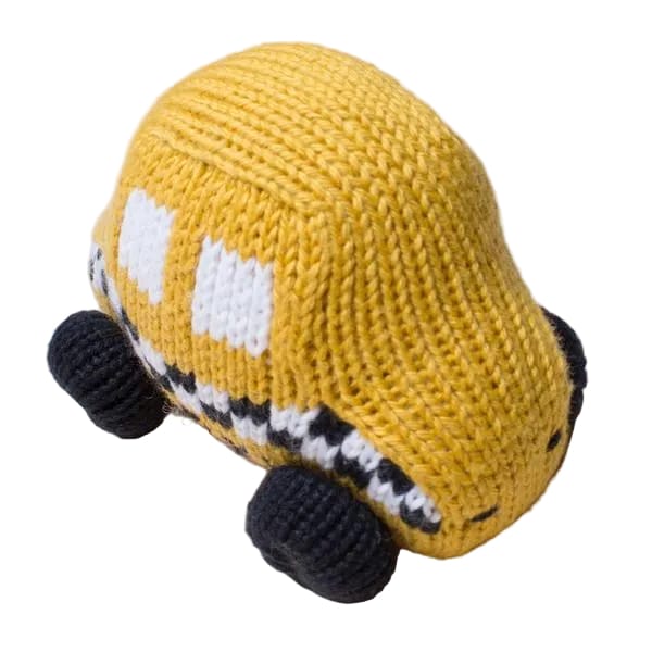 Estella Organic Baby Taxi Rattle Toy