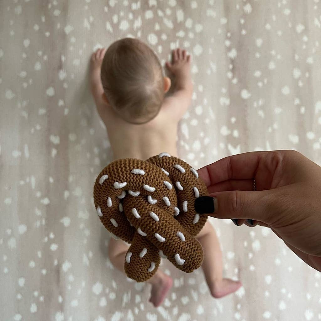Estella Organic Baby Toy - Pretzel Rattle (Handmade) - Image 3