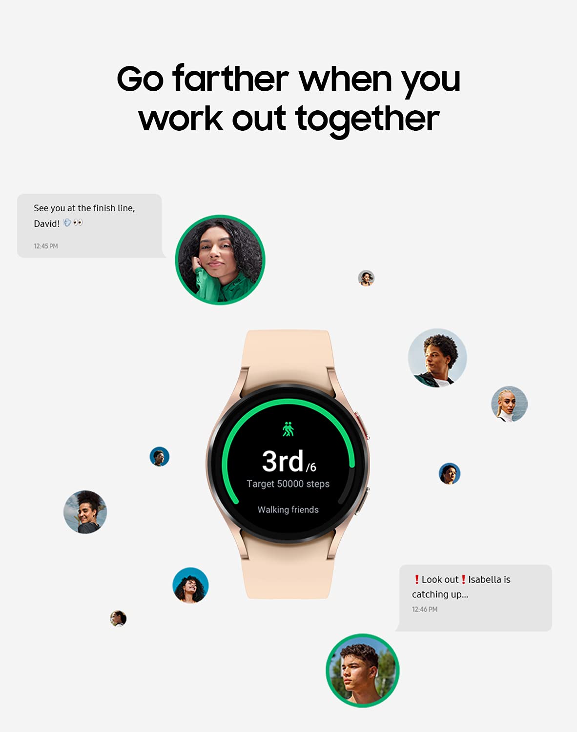 Samsung Galaxy Watch 4 Smartwatch 40mm GPS - Pink Gold - SM-R860NZDDXAA - Image 6