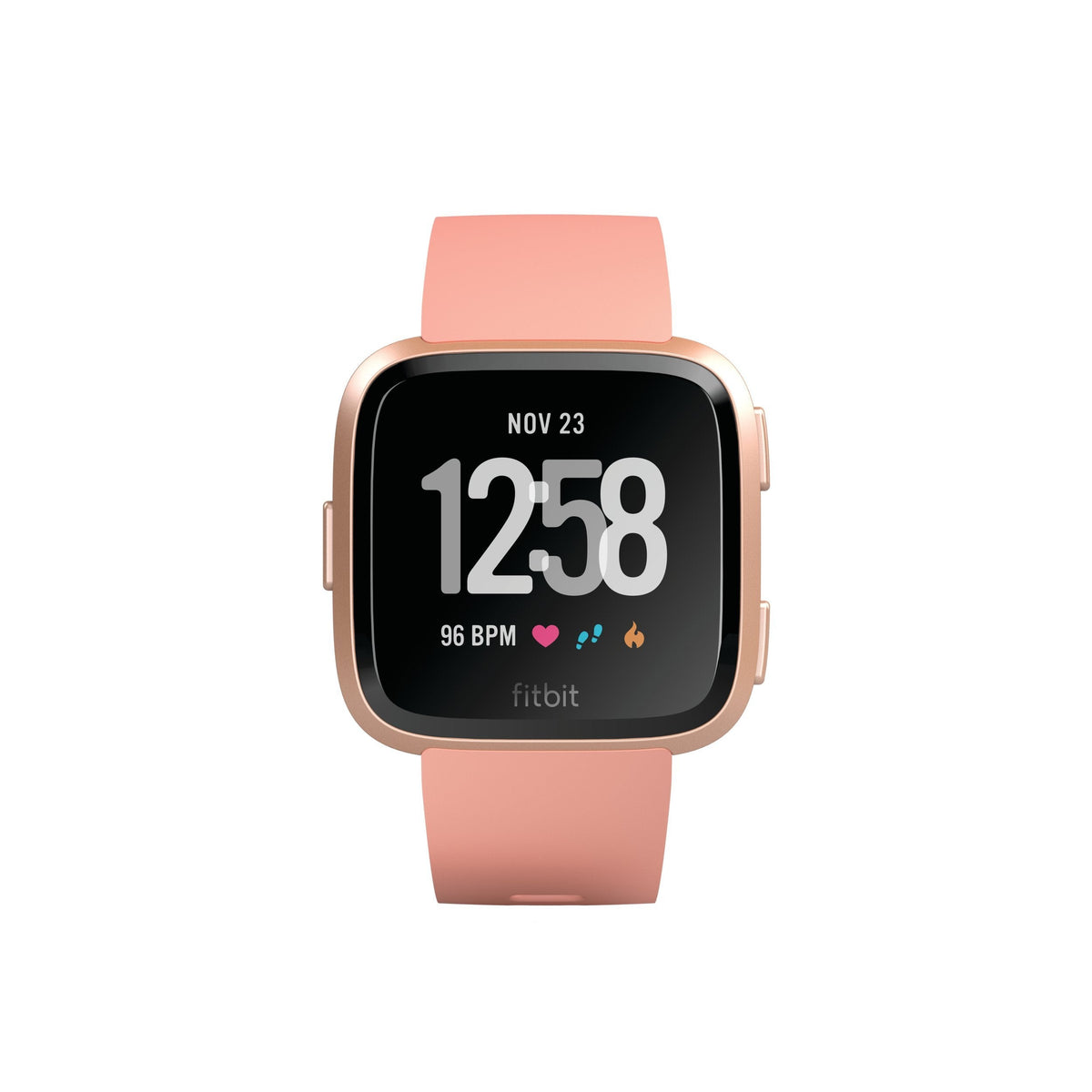 Fitbit Versa Fitness Smartwatch - Peach/Rose-Gold Aluminium - FB504RGPK - Image 2
