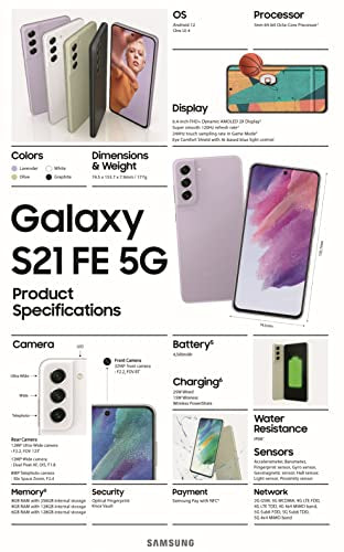 Verizon - Samsung Galaxy S21 FE - 5G - 128GB - Lavender - SM-G990ULVAVZW - Image 3