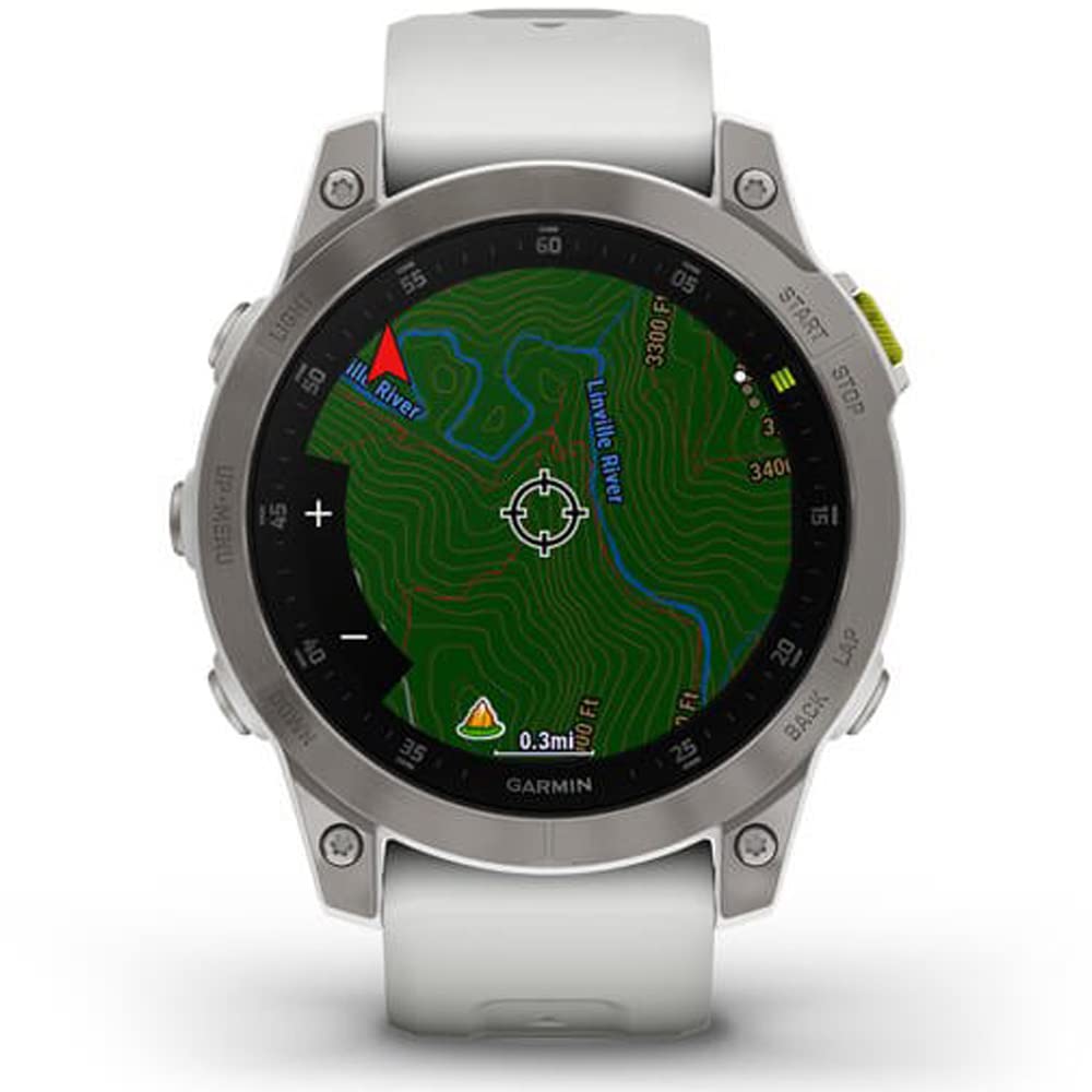 Garmin - epix Gen 2 GPS Smartwatch 47mm Fiber-reinforced polymer -White Titanium - 010-02582-20 - Image 6