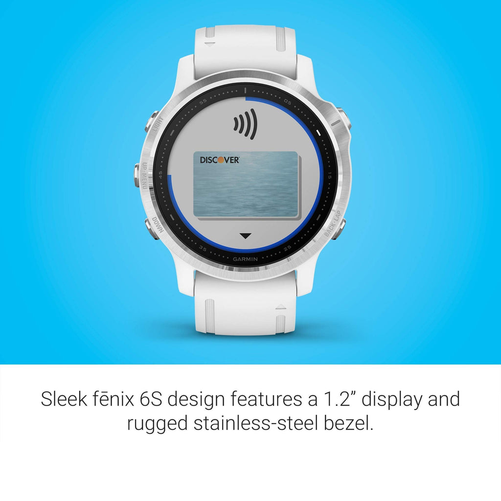 Garmin fenix 6S Smartwatch 42mm Polymer -White with White Silicone Band - 010-02159-00 - Image 4