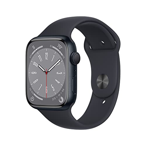 Apple Watch Series 8 - GPS 45mm - Midnight Aluminum Case w Midnight Sport Band - S/M - MNUJ3LL/A - Image 2