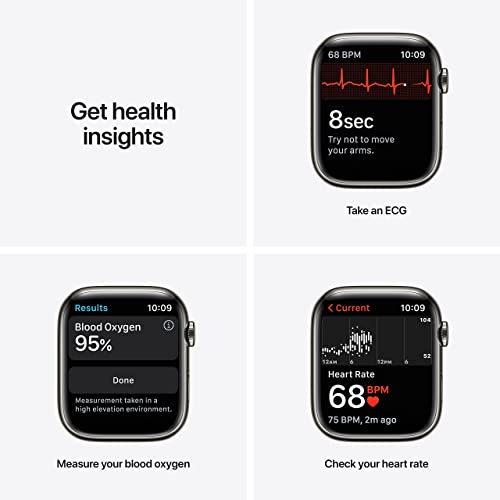 Apple Watch Series 7 LTE 45mm Graphite Stainless Steel w/Graphite Milanese Loop - MKJJ3LL/A - Image 3