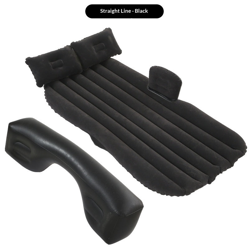 Wave-Shaped Inflatable Car Bed - 866B Black