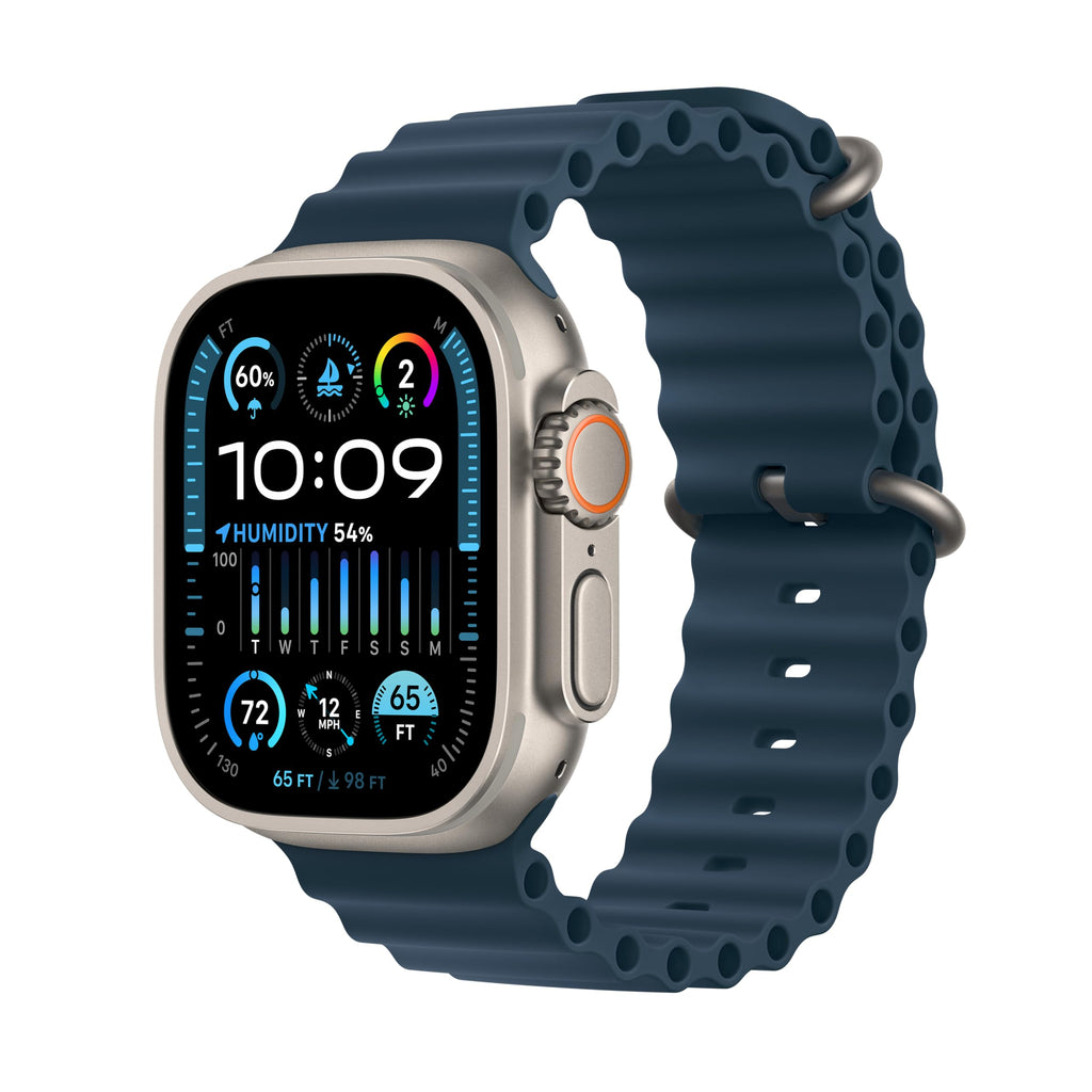 Apple Watch Ultra 2 [GPS + Cellular 49mm] Smartwatch with Rugged Titanium Case & Blue Ocean Band - MREG3LL/A - Image 3