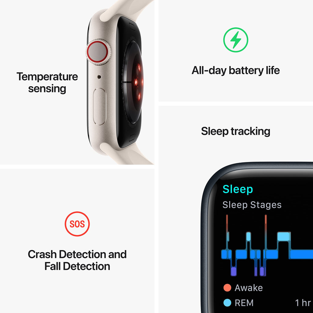 Apple Watch Series 8 [GPS + Cellular, 45mm] - Graphite Stainless Steel with Graphite Milanese Loop, One Size - Image 5