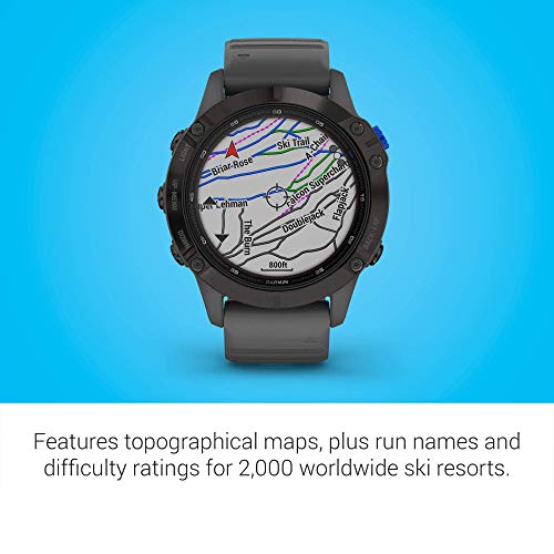 Garmin - Fenix 6 Pro Solar GPS Smartwatch 47mm - Black with Slate Gray Band - 010-02410-14 - Image 5