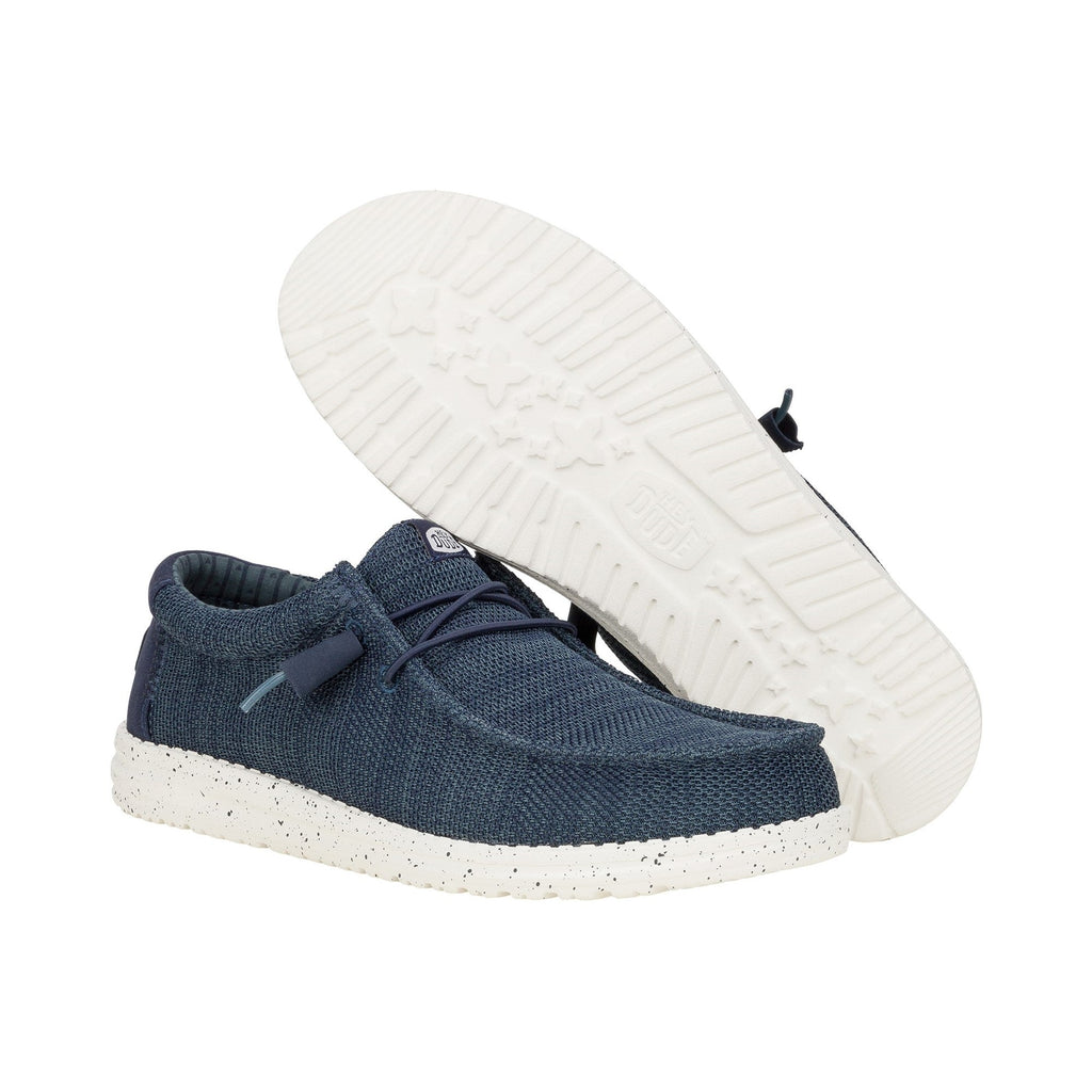HEYDUDE Wally Stretch Mesh Mens Shoes - Navy - Image 3