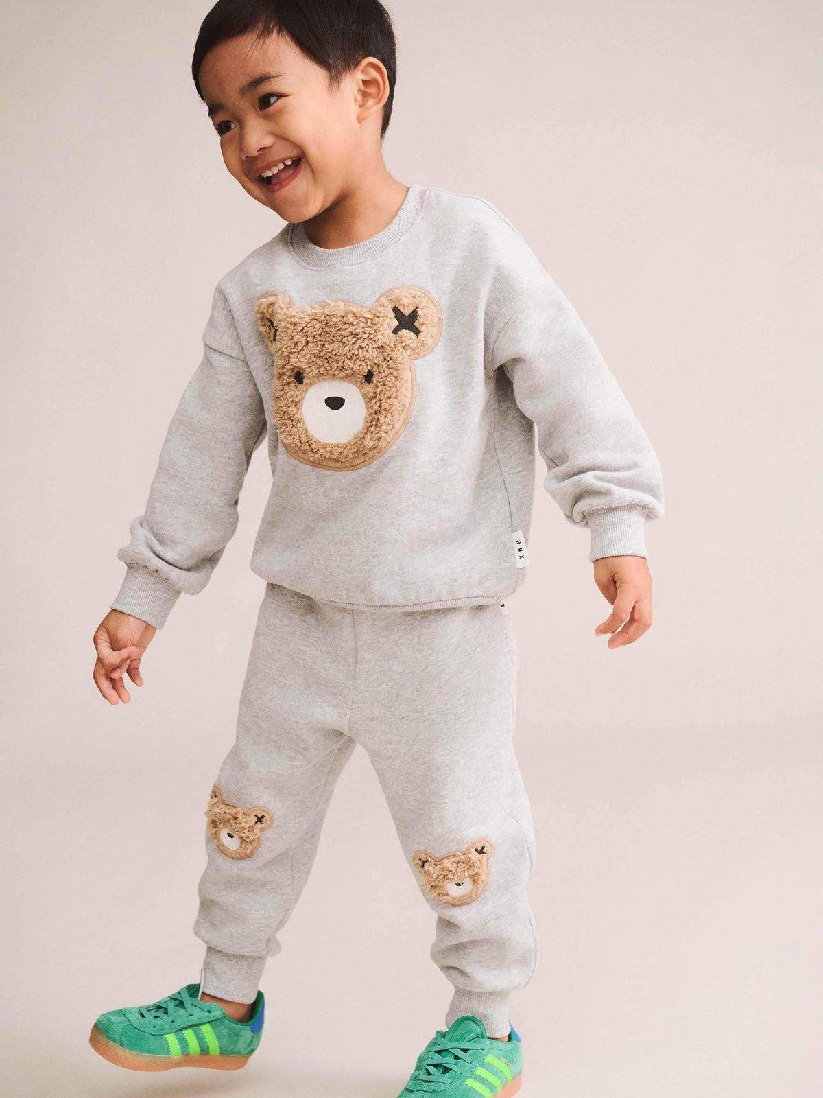Huxbaby Furry Huxbear Sweatpant – Grey Marle, 6-12M - Image 4