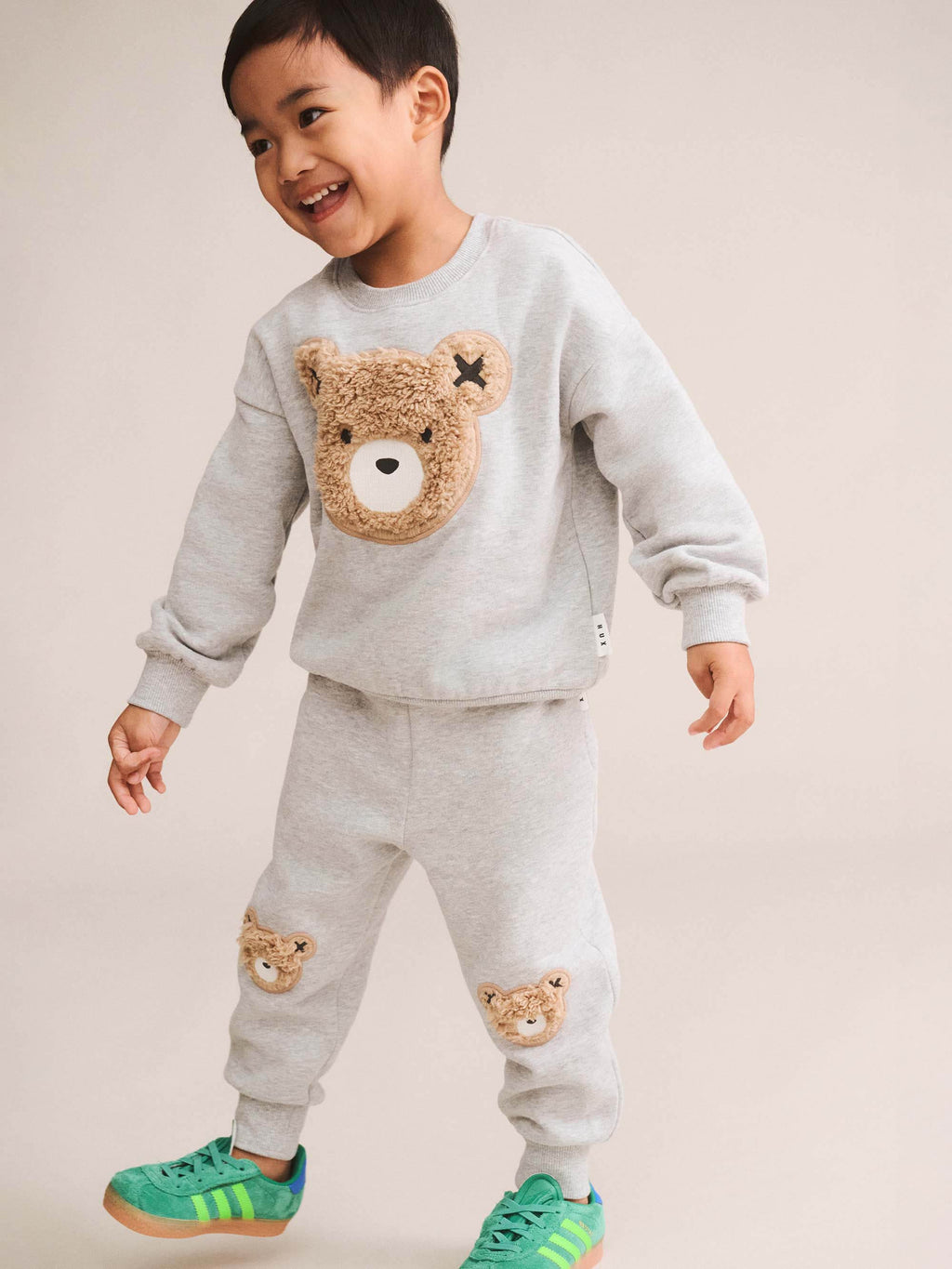 Huxbaby Furry Huxbear Sweatpant – Grey Marle, 12-18M - Image 4