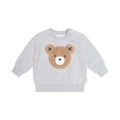 Huxbaby Furry Huxbear Sweatshirt – Grey Marle, 3-6M