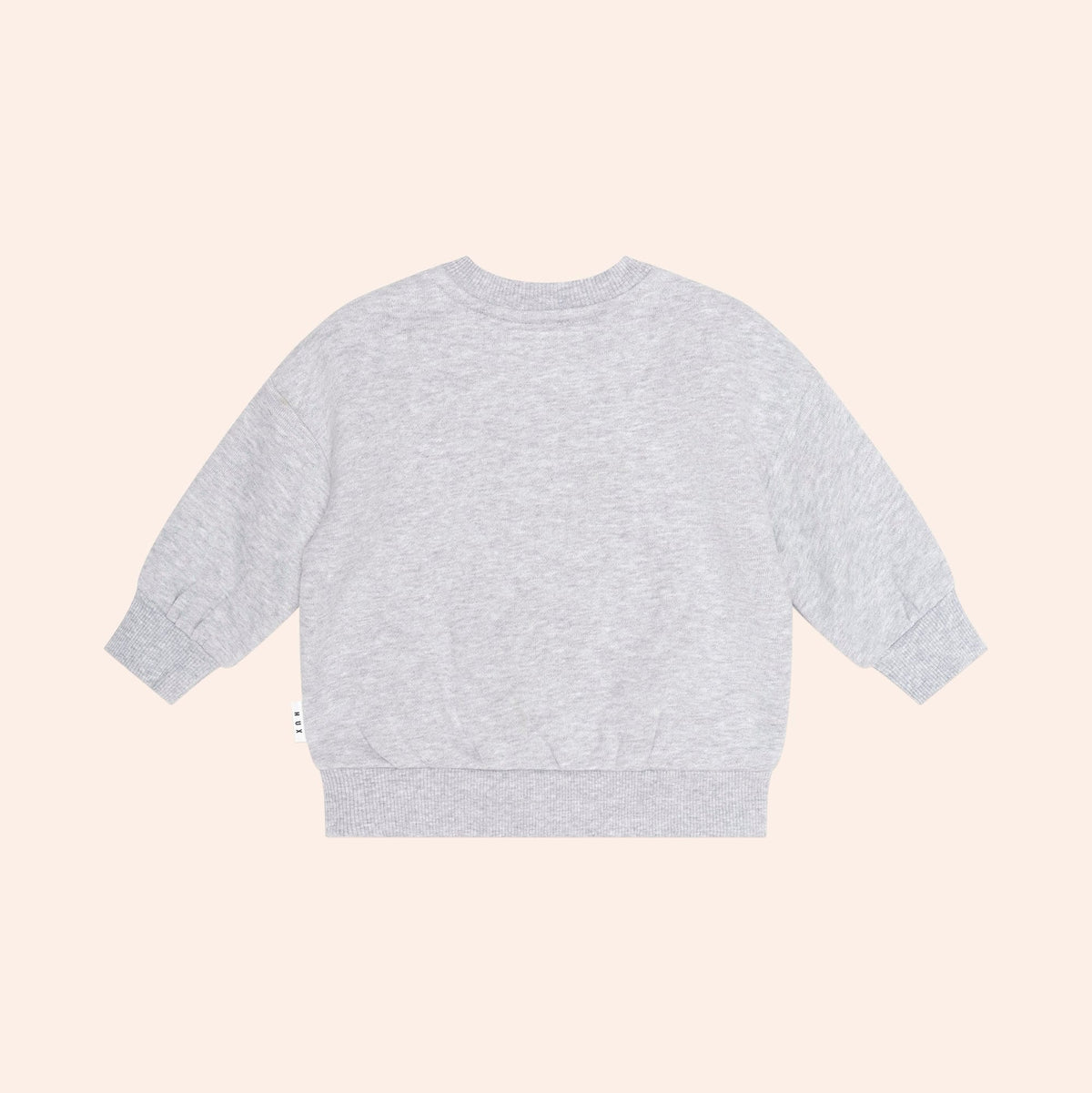 Huxbaby Furry Huxbear Sweatshirt – Grey Marle, 3-6M - Image 2