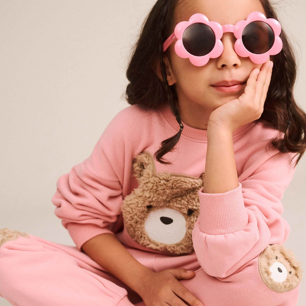Huxbaby Furry Huxbear Sweatshirt – Vintage Pink, 6-12M - Image 4