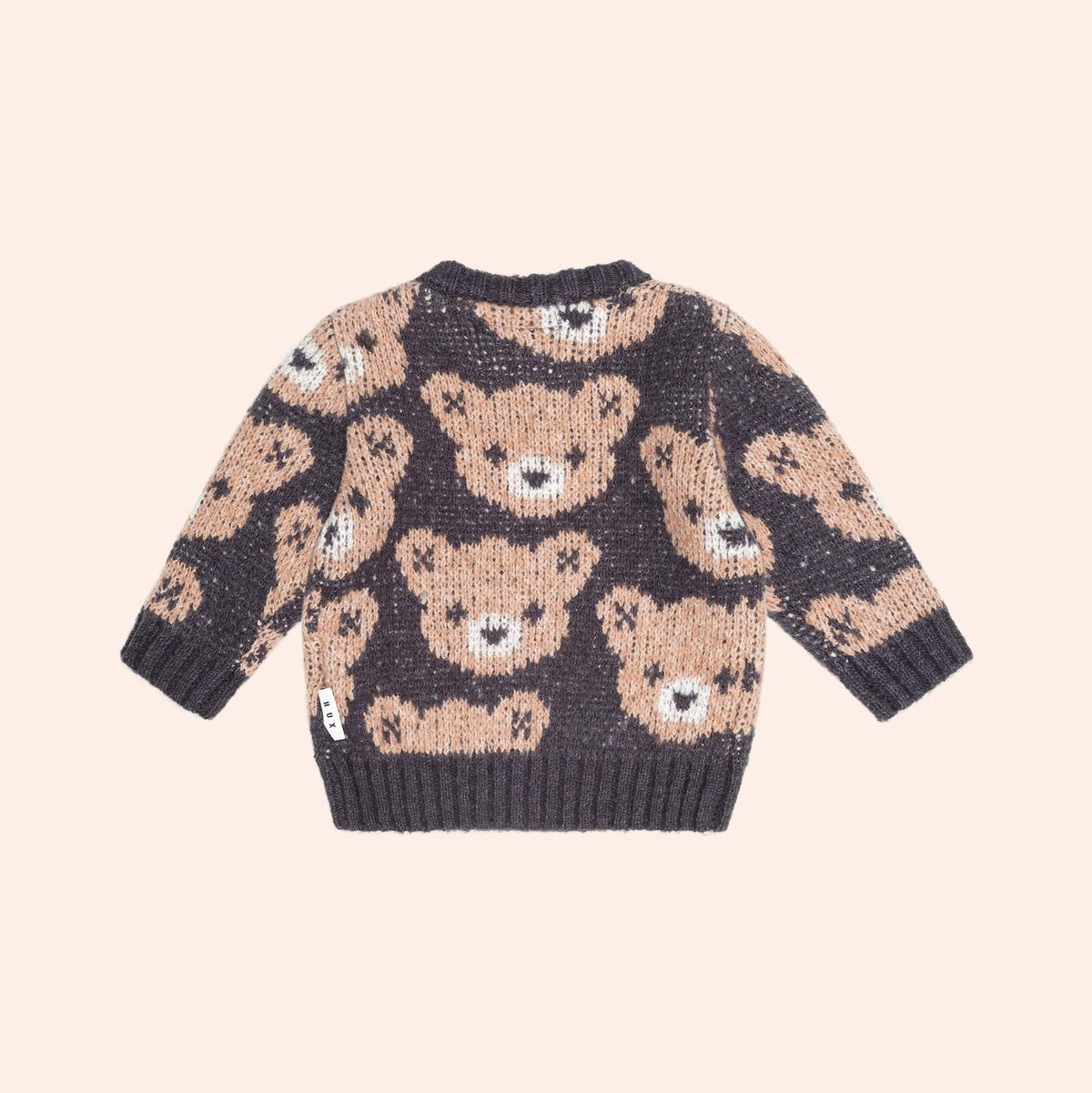 Huxbaby Soft Black Hux Sponge Pullover, 3-6M - Image 2
