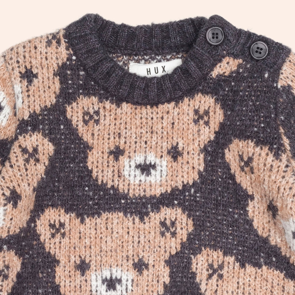Huxbaby Soft Black Hux Sponge Pullover, 3-6M - Image 3