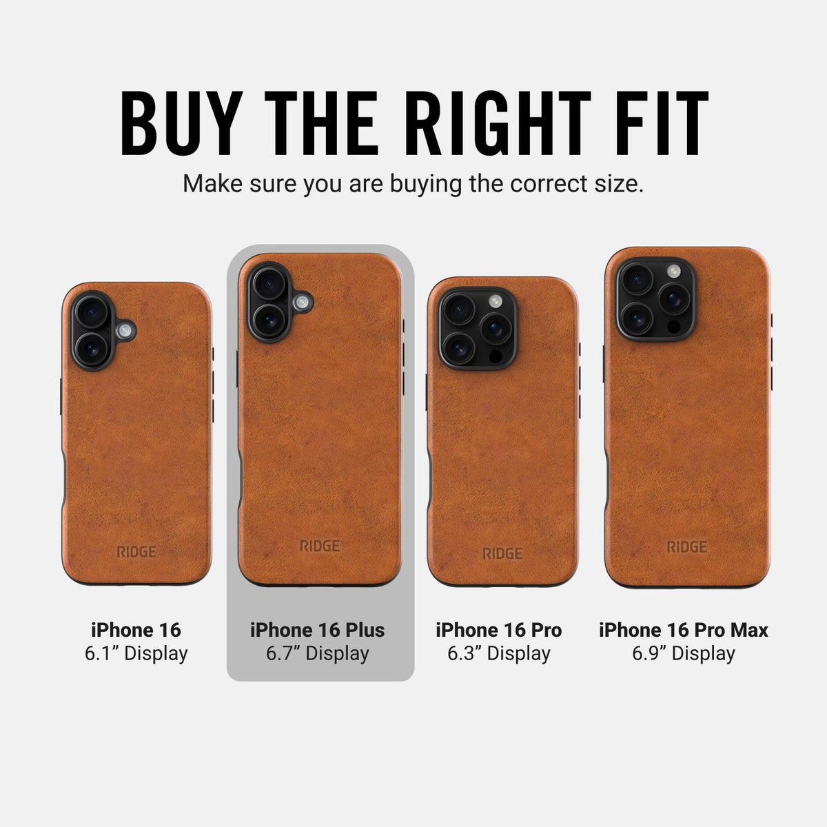 Everyday Phone Case - iPhone 16 Plus - Tobacco Brown Leather - Image 9