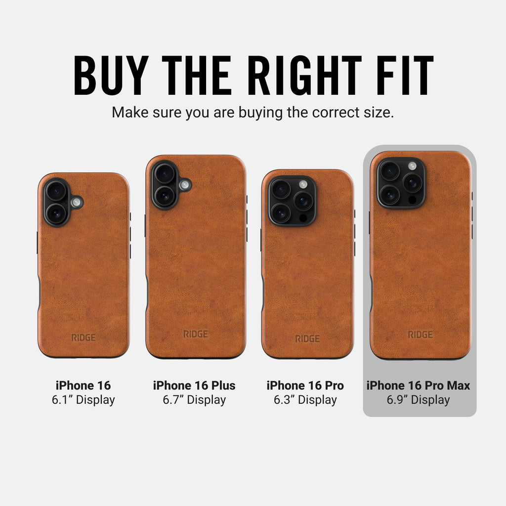 Everyday Phone Case - iPhone 16 Pro Max - Tobacco Brown Leather - Image 9