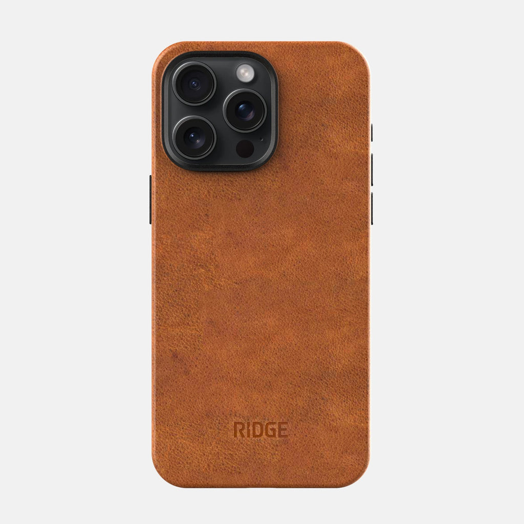 Everyday Phone Case - iPhone 15 Pro Max - Tobacco Brown Leather - Image 2
