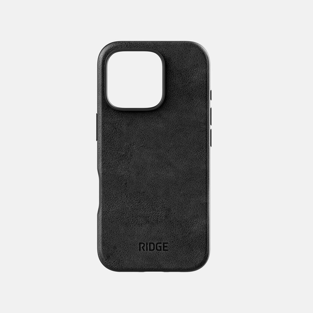 Everyday Phone Case - iPhone 16 Pro - Midnight Black Leather