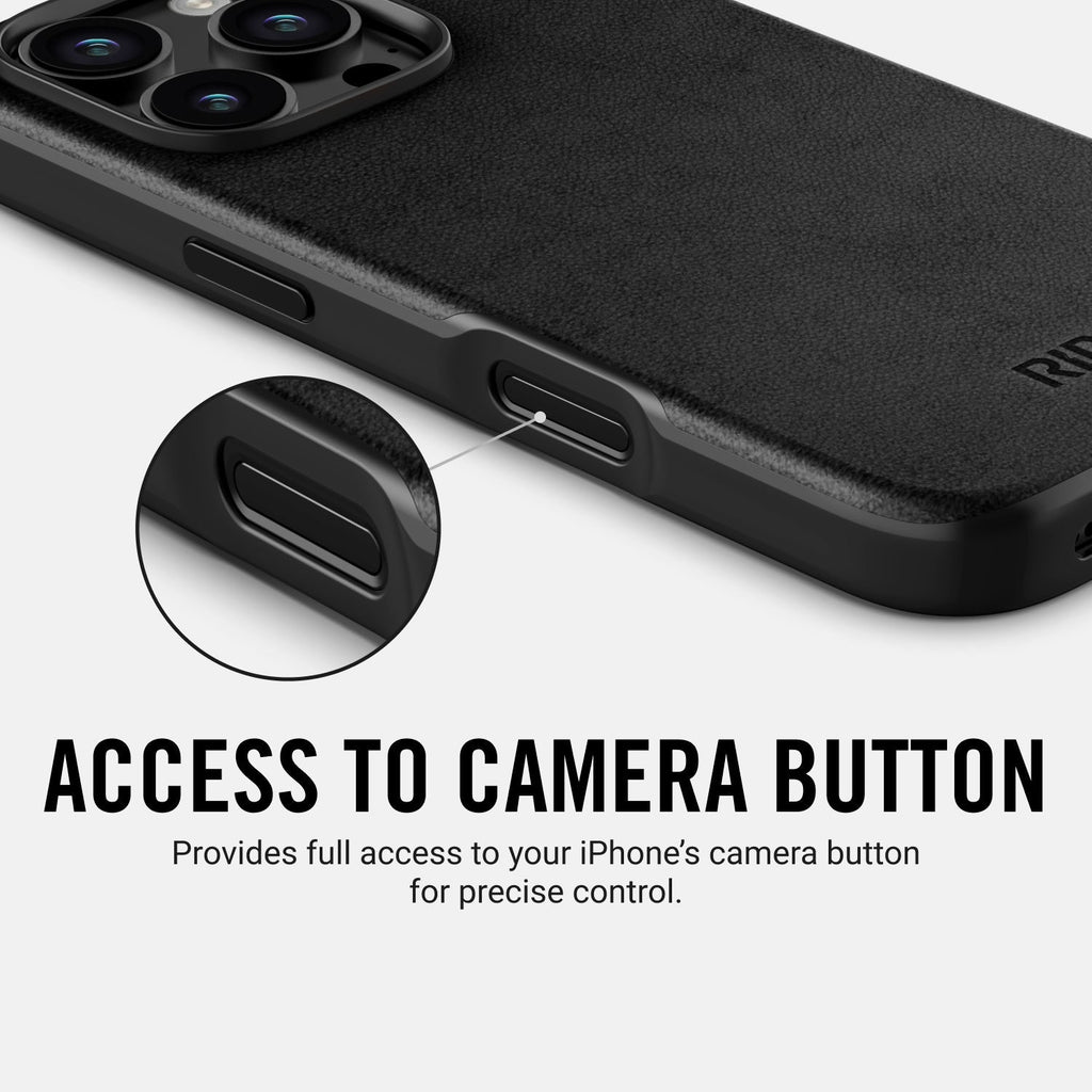 Everyday Phone Case - iPhone 16 - Midnight Black Leather - Image 10