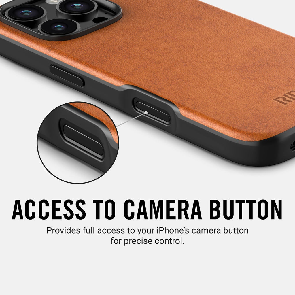 Everyday Phone Case - iPhone 16 Pro - Tobacco Brown Leather - Image 10
