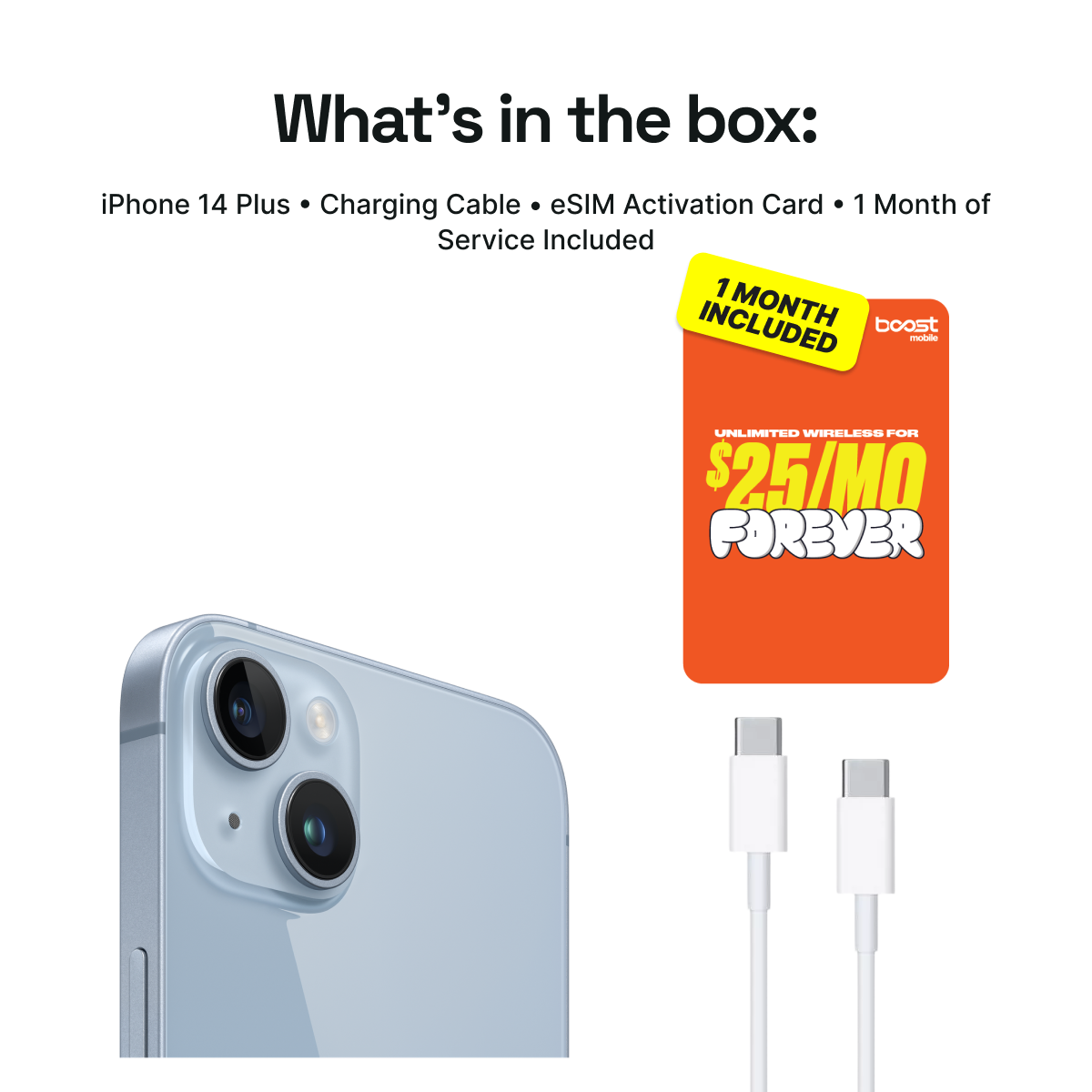 iPhone 14 Plus Connected Pack (Unlocked) + 1 Month Boost Mobile - Image 2
