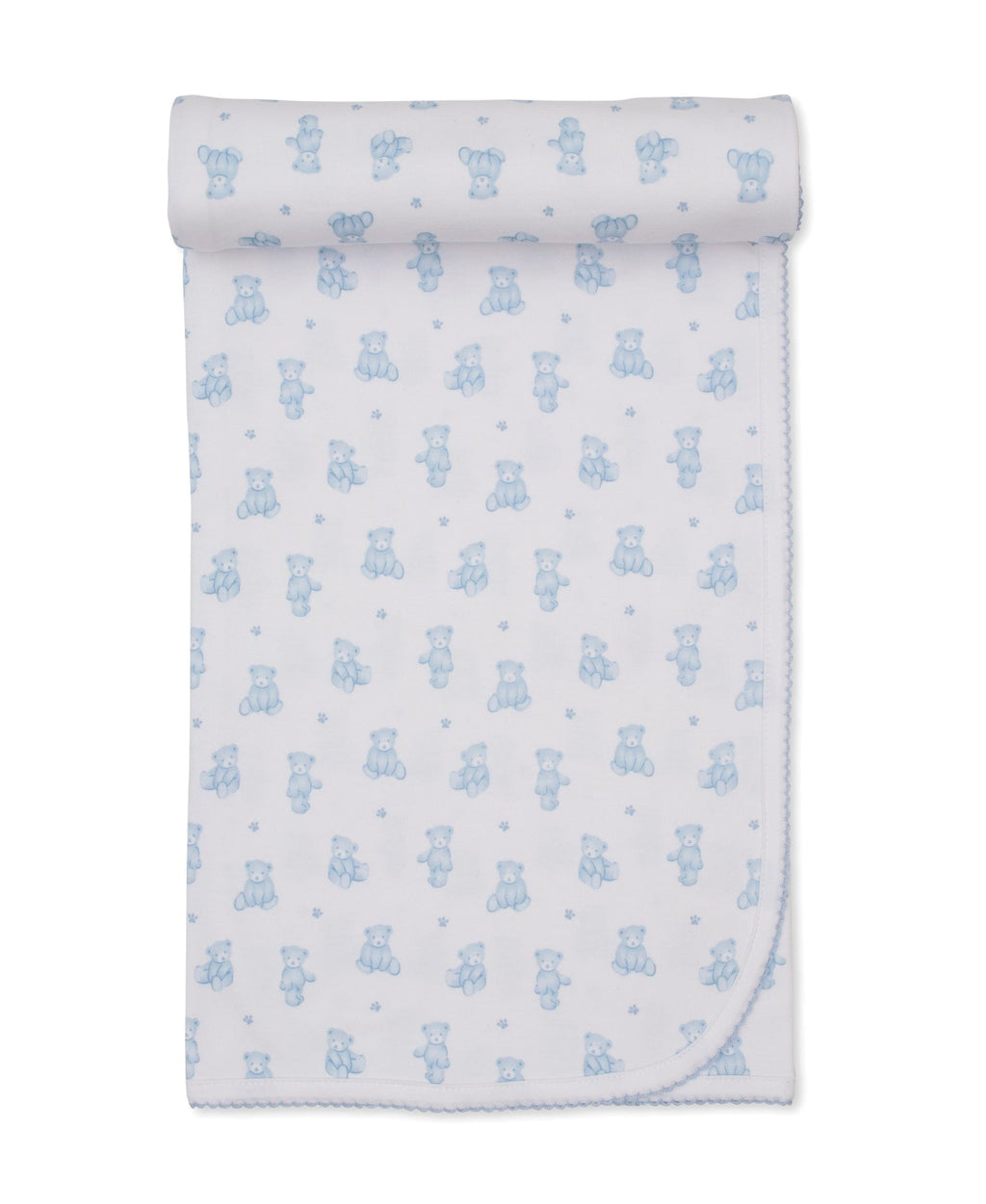 Kissy Kissy Blanket - Teddy Bears, Light Blue