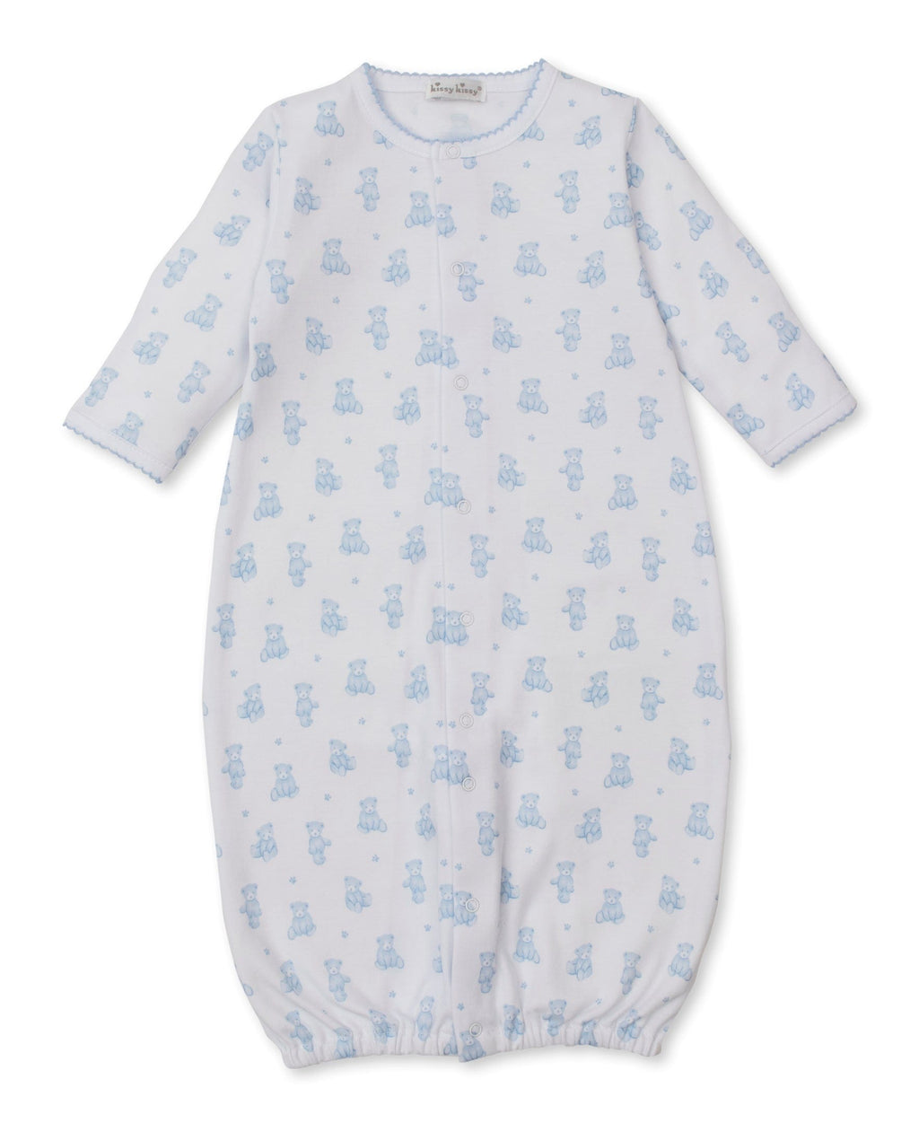 Kissy Kissy Convertible Gown - Teddy Bears, Light Blue, Newborn